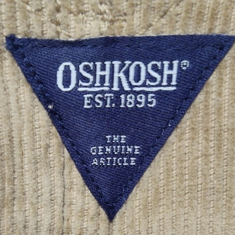 Vintage OshKosh Y2K Corduroy Baby Coverall 3-6 Month Brown NWT - Picture 7 of 10
